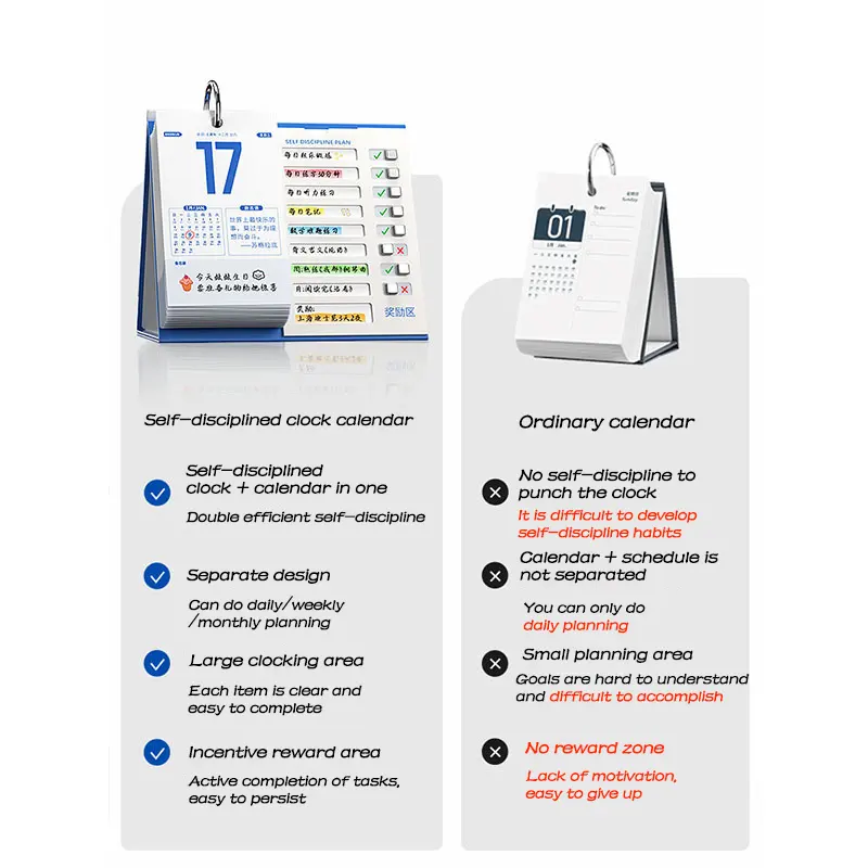 Calendar Plan 2024 Customized Calendar Version Of The Daily Schedule Lovely Table Setting Creative Self-Discipline Puncher