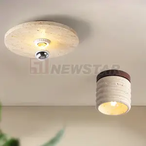 Modern ev iç tasarım mermer traverten lamba duvar aplik kolye ışık mermer