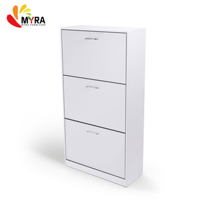 Armadio Portascarpe Organizzatore con Grande Capacità, Scaffalatura per Ingresso, Stile Legno, Mobile Portascarpe in MDF con 3 Ante - Product Image 2