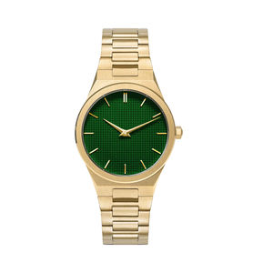 Хорошее качество все часы из нержавеющей стали на спине золотой цвет персонализированный логотип наручные кварцевые часы - Product Image 1