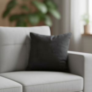 Cuscino Decorativo in Denim Nero 60*60, Cuscino per Seduta e Decorazione - Product Image 2