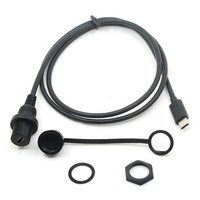 Câble d'extension USB 3.1 Type C 5A à charge rapide en cuivre pur tressé pour voiture, bateau, moto, montage sur panneau