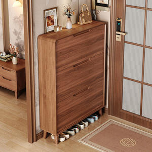 Nouvelle Armoire à <span class=keywords><strong>Chaussures</strong></span> Moderne en Bois Ultra-Mince, Murale, pour Entrée et Couloir, <span class=keywords><strong>Meuble</strong></span> Intégré, Pliable pour 11 Paires - Product Image 3