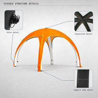 Tente gonflable de luxe pour l'extérieur, pavillon de glamping, abri de camping facile à installer, Baishengtent