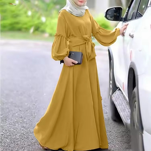 Custom Traditional Muslim Clothing Set Knitted Women Cardigan Sweater Open Abaya Islamic <b>Dress</b> <b>Eid</b> Muslim - Product Image 2