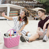 Accessoires pour sac de plage : Plateau de rangement supérieur en EVA imperméable avec porte-gobelet, pour sacs de plage grands modèles uniquement, direct usine