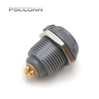 Connecteur circulaire industriel PSCCONN série P à 4 broches en plastique PC, auto-bloquant, PKG.M0.4G1P.NG, PKG.M0.4G1P.LG
