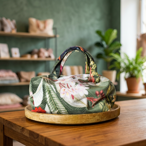 Made in Italy Handmade Customizable Jungle Print PR00_56D Multicolour Beauty case for Women Washable 2 <b>Colours</b> Available - Product Image 2