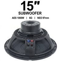 Unit Loudspeaker Mid-Range LS HD15N401 15 Inch 2000W, Voice Coil 100mm, Respon Frekuensi 40-1.7KHz, Impedansi 8.0 Ohm, Casing Metal