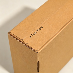 Custom Corrugated Cardboard Paper Folding Mailing Packaging Tear Strip Printed Self Sealing Mailer <b>Shipping</b> Gift <b>Box</b> With Logo - Product Image 3