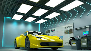 Plafonnier LED dimmable Baona 1,8x3,6m 900W pour bureau, <span class=keywords><strong>garage</strong></span>, atelier <span class=keywords><strong>de</strong></span> detailing automobile - Product Image 2