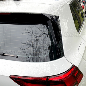 2 pièces Spoiler latéral de fenêtre arrière noir brillant pour Volkswagen Golf 8 MK8 2020-2021 Accessoires de voiture - Product Image 5