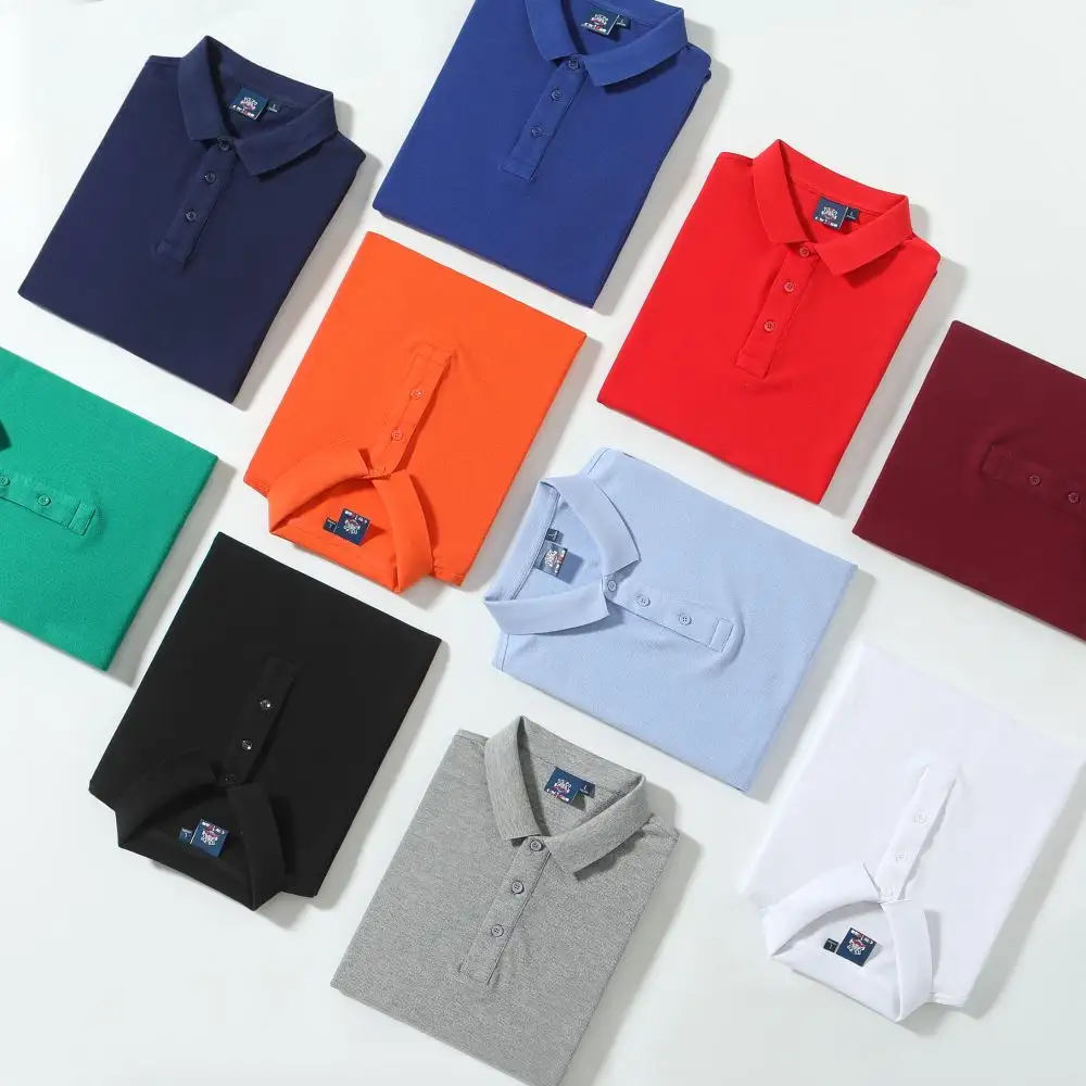 Alle Fijne Mode Sport Golf Outdoor Casual Zachte Katoen S-4XL 210G Bedrukt Polo T Shirt Voor Mannen