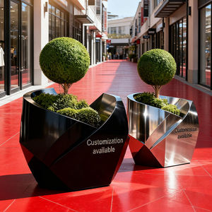 Pots à fleurs en <span class=keywords><strong>acier</strong></span> inoxydable <span class=keywords><strong>de</strong></span> haute qualité - Pots à fleurs en <span class=keywords><strong>acier</strong></span> inoxydable antirouille pour l'extérieur, pour les jardins et les places - Product Image 5