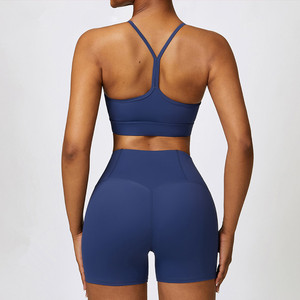 Nuovo 2024 eco-friendly tessuto ad asciugatura rapida da <span class=keywords><strong>palestra</strong></span> set di vestiti <span class=keywords><strong>per</strong></span> le <span class=keywords><strong>donne</strong></span> due pezzi di bellezza Back Fitness usura da corsa esercizio attivo - Product Image 4