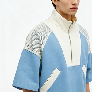 Moletom Masculino Casual Liso de Manga Curta para Primavera 2026 - Product Image 1