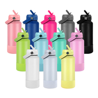 Botella de Agua de Acero Inoxidable de 32 oz, Diseño de Vacío, Funda de Goma, Capacidad de 1000 ml, Precio al por Mayor, para Viajes, Regalos Empresariales
