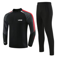 Grosir setelan baju olahraga anak Pria setelan olahraga tim sepak bola poliester musim dingin baju olahraga Gym baju olahraga sublimasi baju olahraga sepak bola