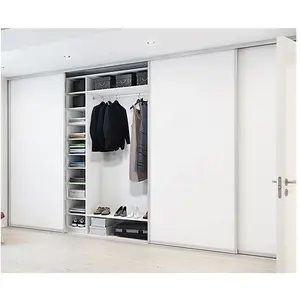 Personalize embutido 4 portas modelo de guarda-roupa deslizante CUS-DD019, armário de madeira