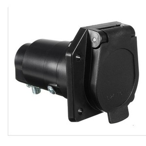 อะแดปเตอร์เต้ารับรถพ่วง 7 ขา 12V สีดำ พลาสติก IP44 ขั้วต่อ RV - Product Image 2
