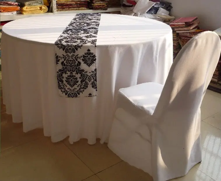 Brown 100% polyester table cover round tablecloth 100% polyester table cloth for wedding and banquet