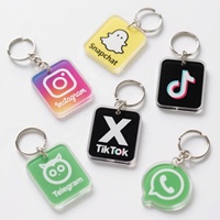 Vente en gros Ntag213 Porte-clés programmable inscriptible Nfc Chip Porte-clés avec médias sociaux Rfid Mini étiquette Nfc personnalisée étanche