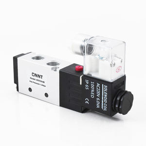 AC 220V DC 24V AC 110V DC 12V 4V210-08 Airtac tipe 5 Port 2 posisi suku cadang pneumatik 1/4 inci Solenoid katup udara - Product Image 2