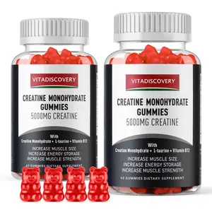 ร้อนขาย Gummies พลังงานก่อนออกกําลังกายเหนียวเหนียวลูกอมครีเอทีน HCL โมโนไฮเดรตอาหารเสริมครีเอทีน gummies