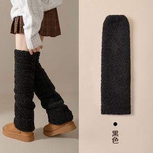 OEM Coral <strong>Fleece</strong> Warm Knee Socks Plus Velvet Thickened Sleeping Home <strong>Ladies</strong> Long Women Leg <strong>Warmers</strong> - Product Image 2