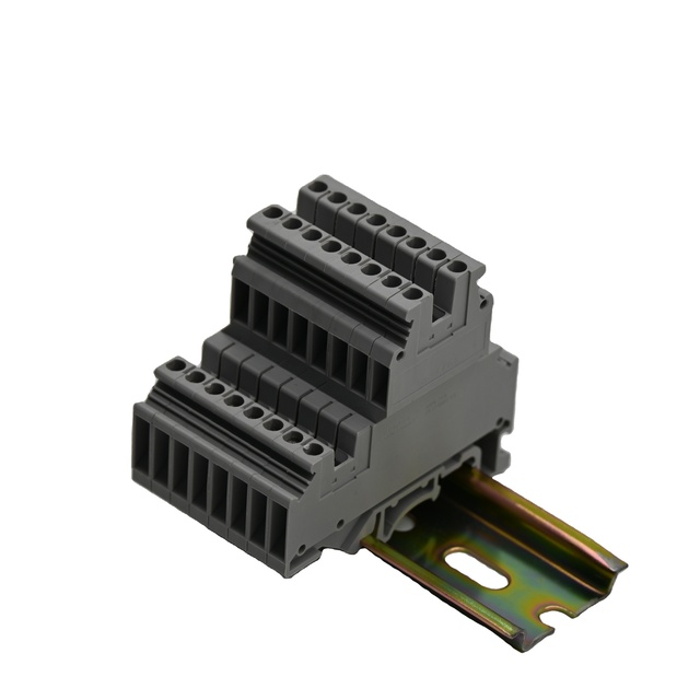 2.5mm Push-In Universal Electric Rail Mounted Terminal Block Connector DIN Rail Terminal Blocks for Electric Rail Systems