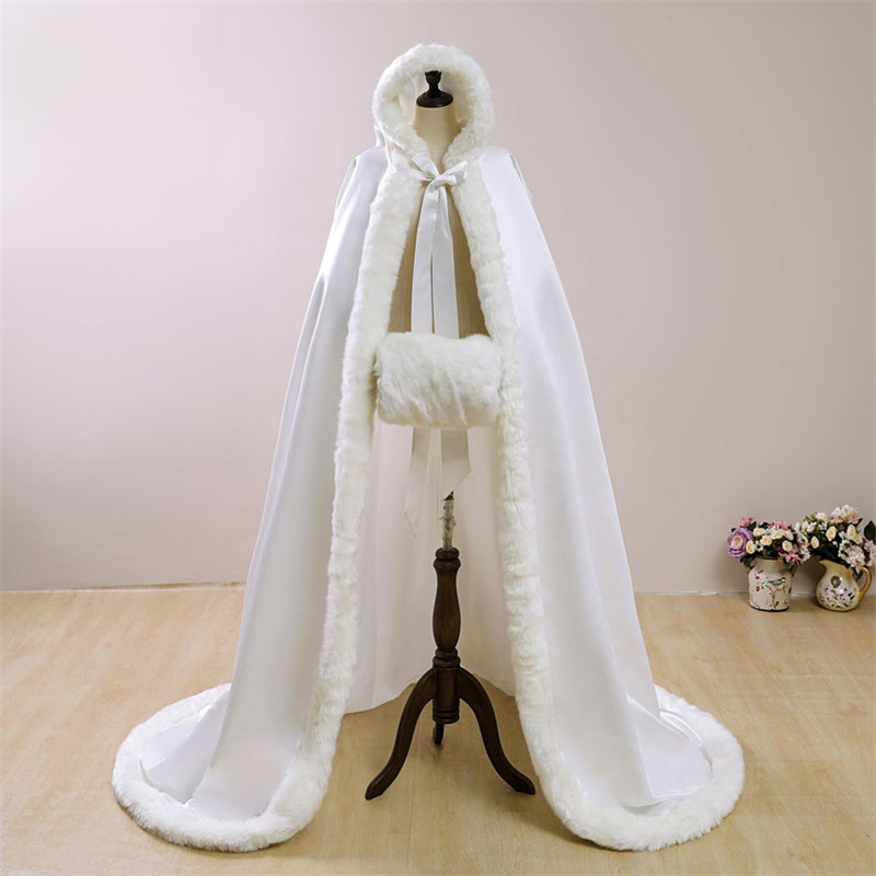Queens Gown Pure White Velvet Cape Wedding Cloak for Winter Bridal Wear -  Elegant Bridal Gown with Cape for Weddings