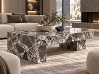 Dalles de marbre gris nuage argenté en pierre naturelle pour îlots de cuisine, dessus de table à manger, tables basses, panneaux muraux et dessus de meubles de salle de bain