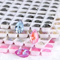 Cristales de Cristal K9 en Forma de Lágrima para Coser en Prendas, Ropa, Manualidades y Decoraciones, para Vestidos de Noche