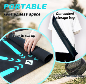 MD MD-R343 Portable Foldable Soccer Training Mat Durable Rubber Easy Carry Indoor Use Customizable Size Custom Color Customer - Product Image 5