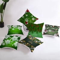 Personnalisé flocon de neige décoratif en peluche jeter taie d'oreiller housse de coussin décoratif joyeux noël taie d'oreiller cas canapé décor à la maison