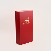 Boîte cadeau personnalisée en carton rigide gaufré pour vin, vodka, soda, fermeture magnétique, recyclable, certifiée ISO 9001:2008, couleur personnalisée