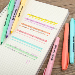 Gxin G-306000 Juego de 6 Marcadores Fluorescentes Personalizados de Color Pastel, Marcadores de Bolígrafo Mini de Bajo Olor para la Escuela y la Oficina - Product Image 5