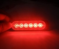 Feux de signalisation clignotants à LED 12V 24V 6 LED pour camion, moto, pick-up, voitures modifiées, décoration, lumière stroboscopique 48V LED rouge
