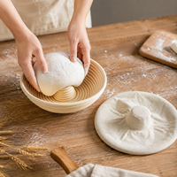 Panier de levage du pain en rotin sans éclats, design professionnel, avec doublure en coton, directement de l'usine