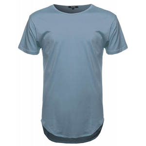 FashionOutfit <b>Men's</b> Short Sleeve Long Length Tee <b>Mens</b> <b>T</b> <b>Shirts</b> Casual Extended <b>Longline</b> Hip Hop Breathable Tee Custom - Product Image 5