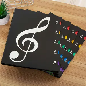 Müzisyenler için A4 mektup boyutu klasörü sac müzik ve dosyaları tutmak için çift taraflı levha müzik klasörü