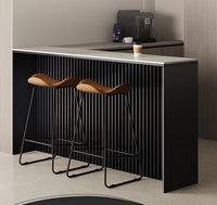 Mini table de bar moderne de luxe pour appartement cloison de salon à haut mur dossier de canapé en plastique pierre club centre commercial hôtels