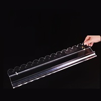 Règle de Mahjong transparente en acrylique de 20 pouces, modèle américain moderne, pour jeux de casino