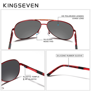 Kingseven แว่นตากันแดดโพลาไรซ์สำหรับผู้ชาย<span class=keywords><strong>2022</strong></span>เลนส์โพลีคาร์บอเนตกรอบแมกนีเซียมอะลูมิเนียมสำหรับ7252ขับรถ - Product Image 5
