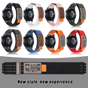 Eraysun gelang nilon untuk Samsung Galaxy Watch 7 6 5 4 40mm 44mm Klasik/aktif/Gear S3 Frontier 20mm 22mm tali <span class=keywords><strong>Loop</strong></span> olahraga - Product Image 4