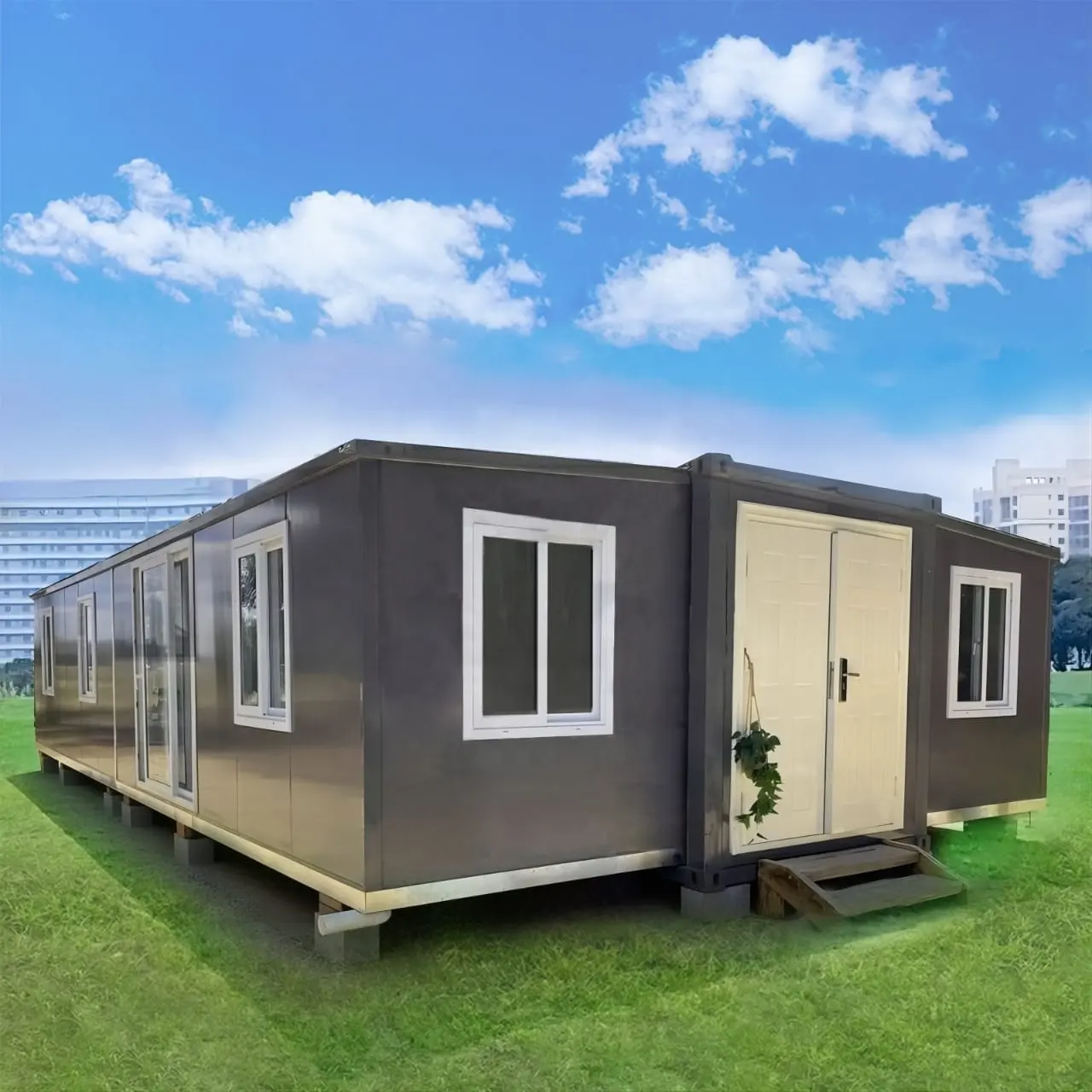 Contenedor de paquete plano de 20 pies de acero ligero de bajo precio, casa prefabricada, contenedor plegable Modular, casas de Camping, casa pequeña desmontable