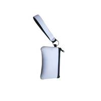 Porte-cartes d'identité et porte-monnaie en néoprène, petit pochette à poignet, blancs pour sublimation RTS