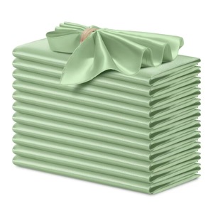 Serviettes en sergé <span class=keywords><strong>de</strong></span> couleur pure serviettes carrées occidentales pliées fleur salive tasse nappe - Product Image 5