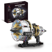 Juguete de Construcción STEM con Motor Turbofan de 564 Piezas, Aplicación Móvil, Recargable, con Luces LED, para Niños de 5 a 7 Años, Unisex