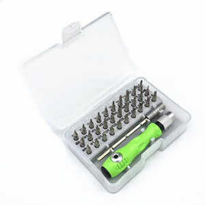 Multi Purpose <b>Screwdriver</b> Set 32 Bit <b>Precision</b> Tool For Mobile Phone Repair Chrome Vanadium Steel With Green Handle - Product Image 1